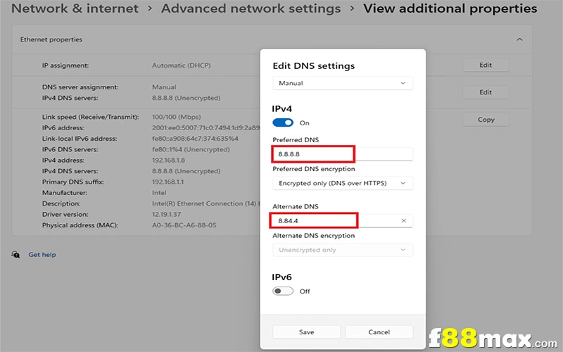 doi dns tren may tinh 4