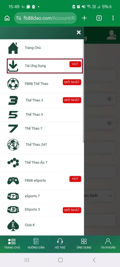 tai app fb88 cho android